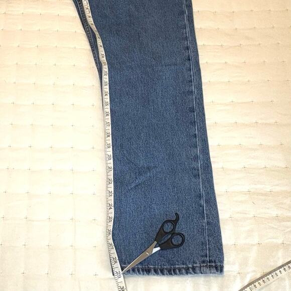 Levi's 505 Classic Straight Leg High Rise Jeans Men's 38x30 (Fits 38x29) | Blue - Picture 11 of 12